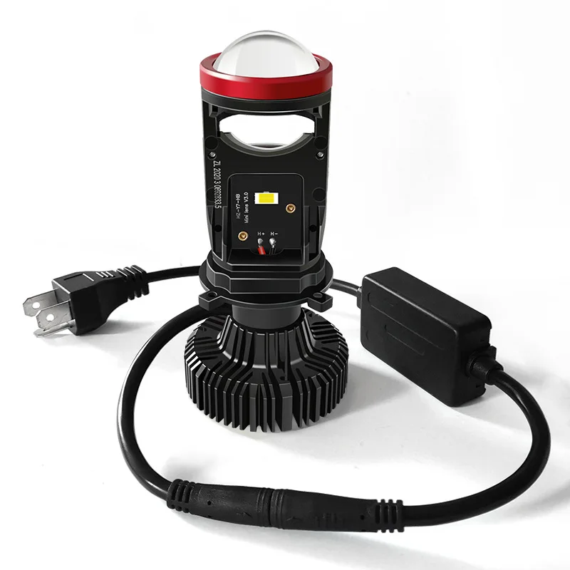 New double lens H4 led headlights integrated far and near, car, motorcycle modified super bright headlights fisheye lights