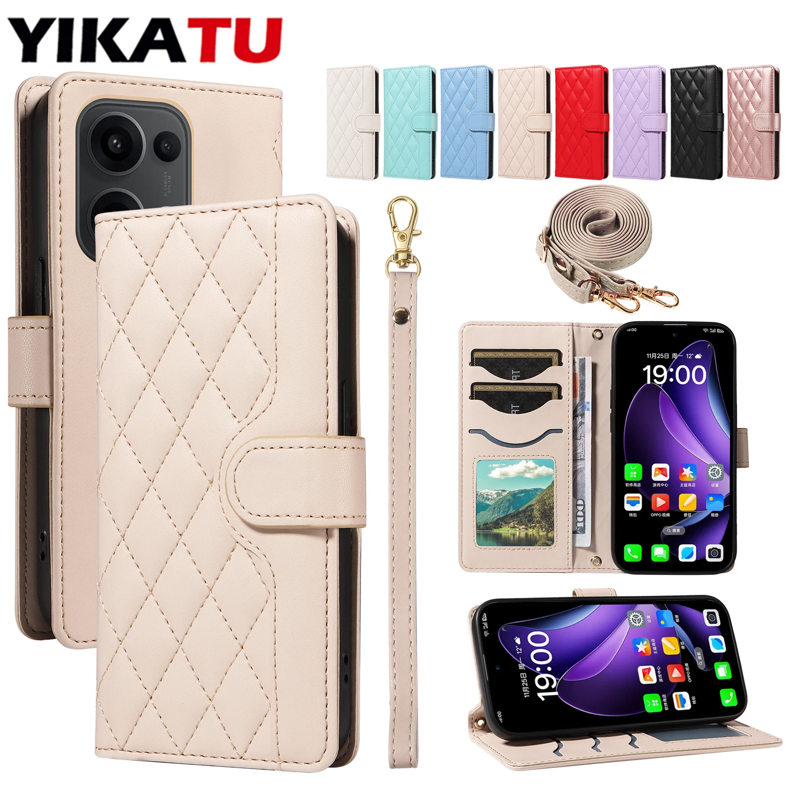

Flip Wallet Case For OPPO Reno 15 14 14F 13 13F 13A 12 12F 11 11F 10 Pro 5G Reno15 Reno14 Reno13 A Reno12 Reno11 F Reno10 Pro 5G