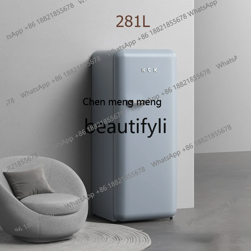 FF Wabi Sabi retro refrigerator home living room small large capacity single door high value American style