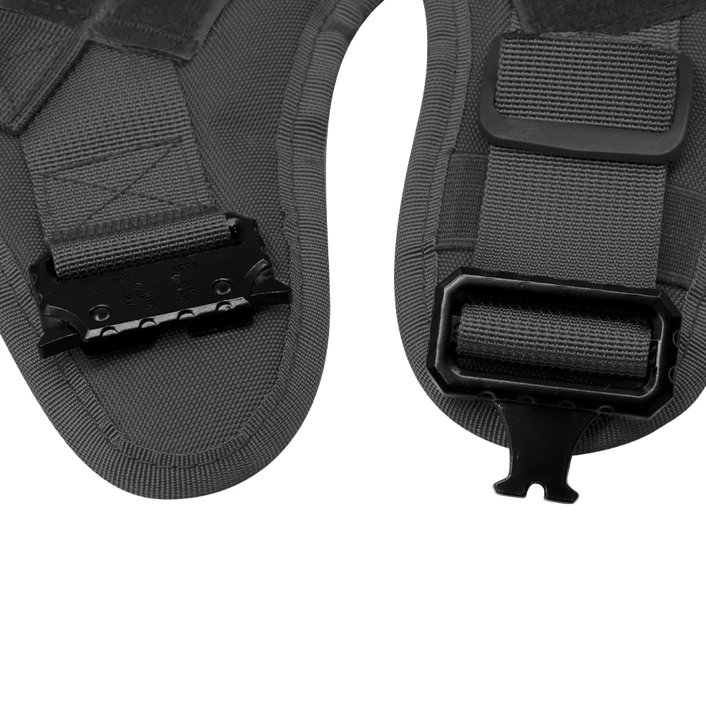 Großes Hundegeschirr mit Leine, Halsband und Molle-Taschen, Trainingshalsband, Weste, taktisches Schäferhundgeschirr für Hunde, Zubehör – Detail 8