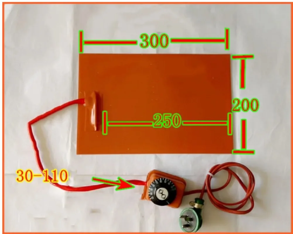 

200*300mm 220V 300W 1.8MM Knob temperature control FPB split screen treasure mobile flexible panel heating plate Silicone Heater