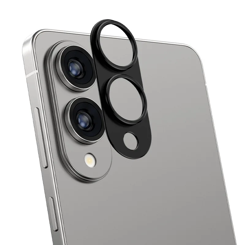 Samsung Galaxy S25 Edge用 アルミニウム製リアカメラレンズプロテクター、Samsung S25Edge用レンズカバープロテクター、レンズリングフィルム