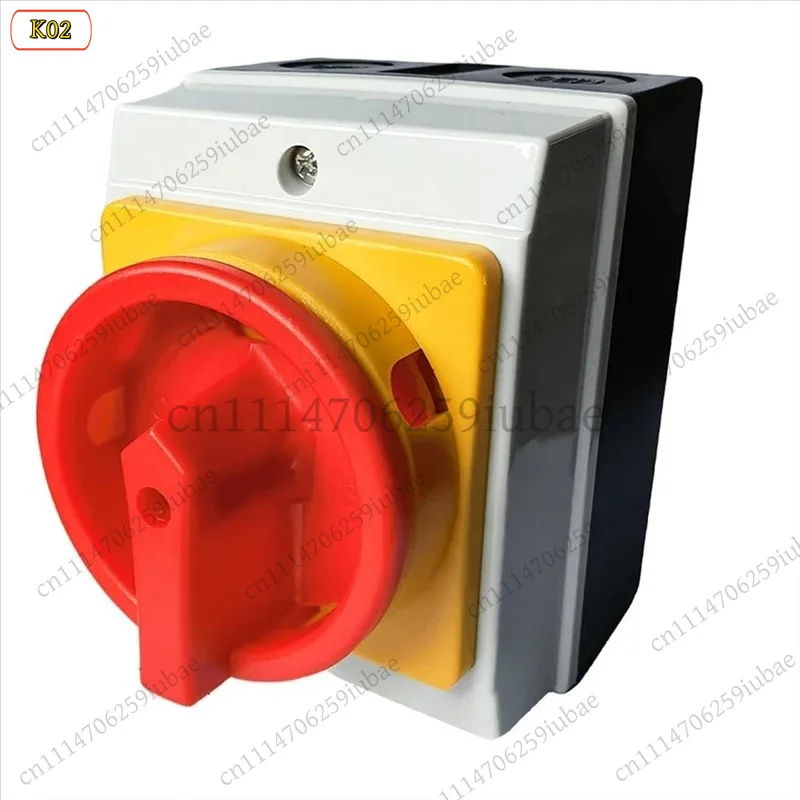 BK Main 25A 4‑Pin Rotary Load Disconnect Isolator Switch IP65 Plastic Housing