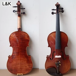 High flame maple handmade Violin 4/4 3/4 1/2 1/4 바이올린 كمان Stradivari vionlino set beginner Professional musical instrument