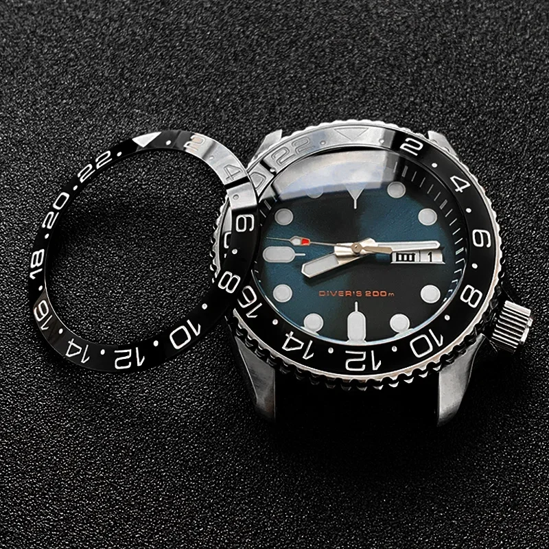 

Наклонная керамическая вставка для рамки 38*30,6 мм Выпуклое слово для Seiko SKX007 009 011 для Rlx яхт-мастер Запчасти для часов