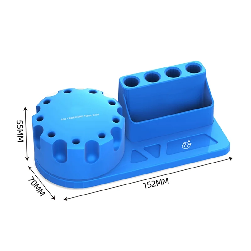 AF95 - Obrotowy stojak do przechowywania śrubokrętów do naprawy telefonów komórkowych, magnetyczny organizer na narzędzia, obrotowy o 360 stopni.