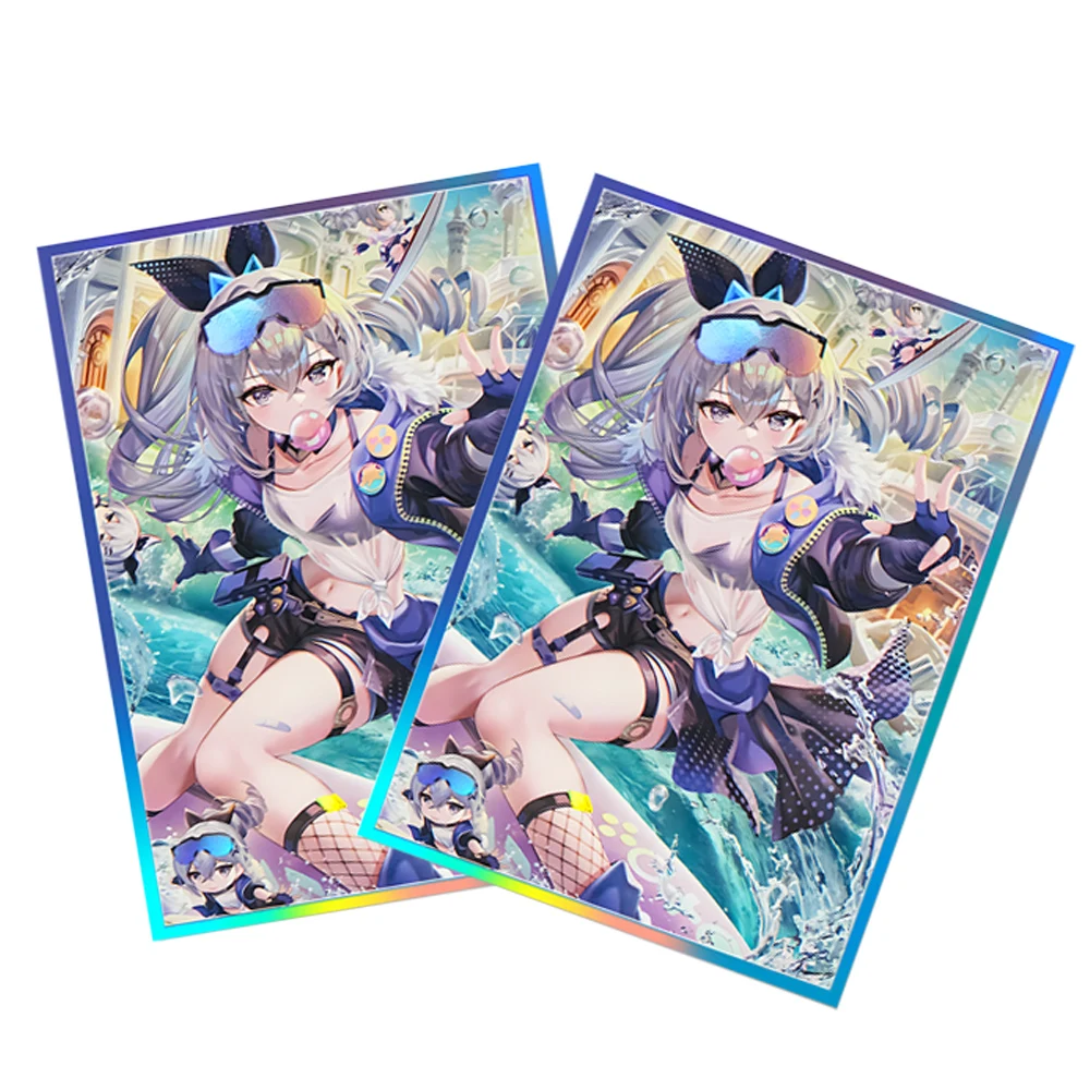 

60pcs 67x92mm Holographic Anime Card Sleeves Protector for MGT/Trading Card , Board Game /PTCG Players Must-Have Card Sleeves