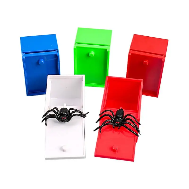 Spider Prank Box Funny Pop Out Spider Scare Box Toy Hilarious Christmas Halloween April Fool Joke Prank Trick Toy for Kids