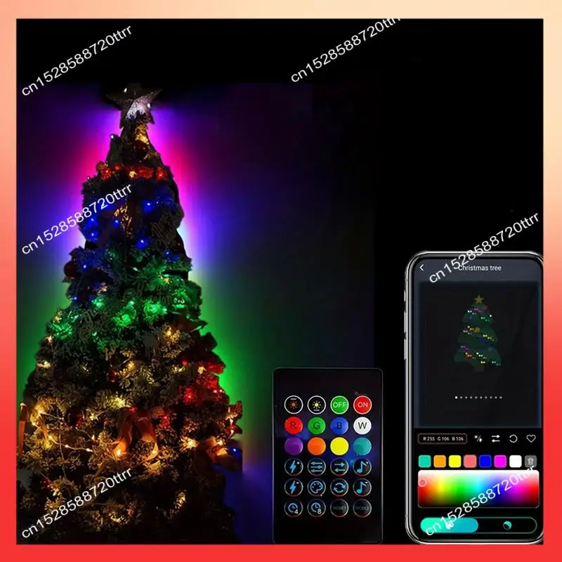 

ABNR 1Set Tuya Bluetooth LED String Lights RGB Phantom Color String Lights Set Fairy String Light