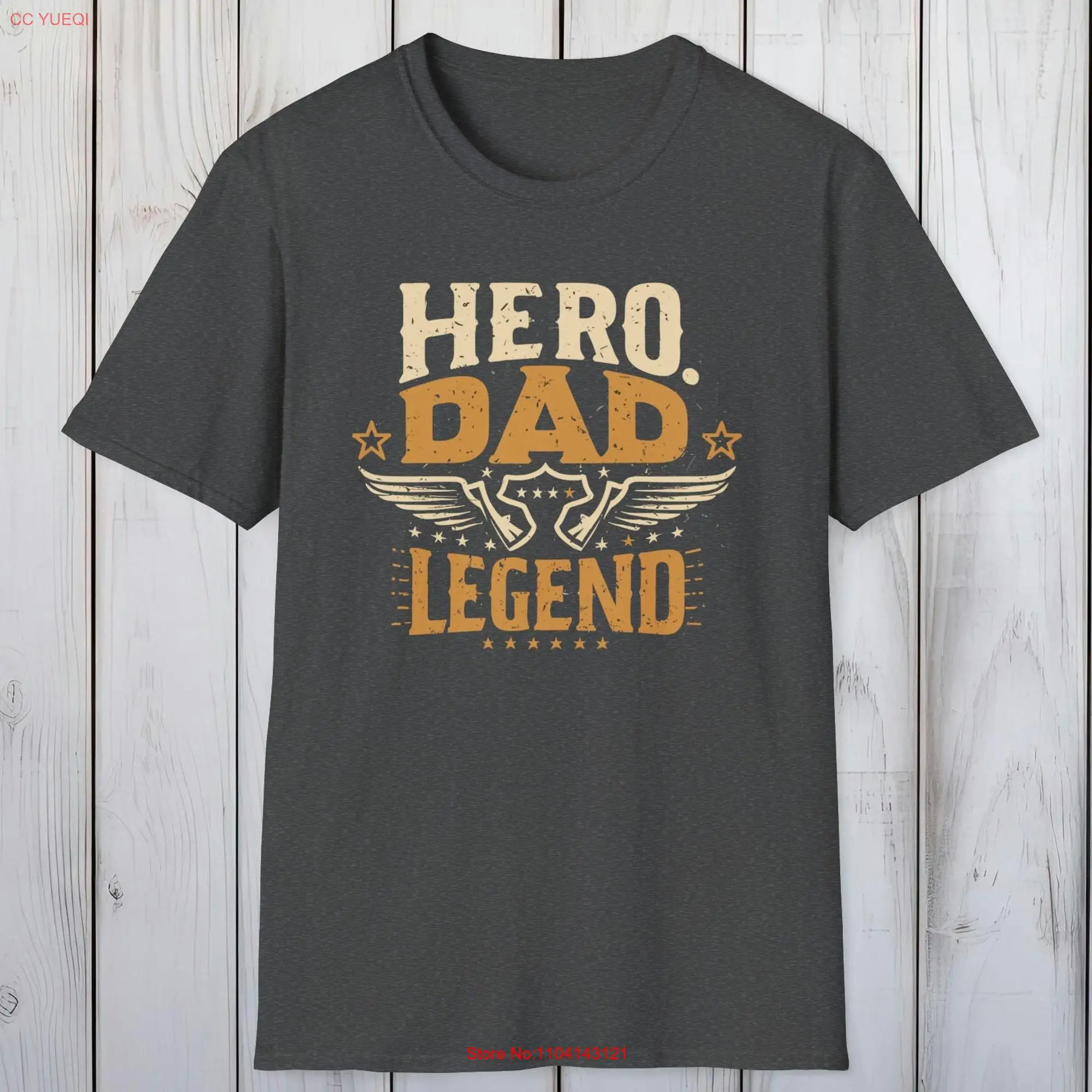 Hero Dad Legend T Shirt Ultimate Father's Tribute Perfect Daddy Super Comfortable in Black Grey Navy