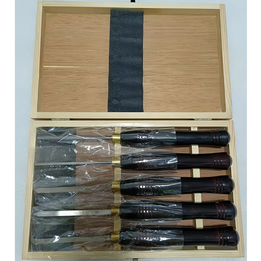 HSS woodworking chisel 5-piece set woodworking turning tool carving tool woodworking special home repair lathe accessories