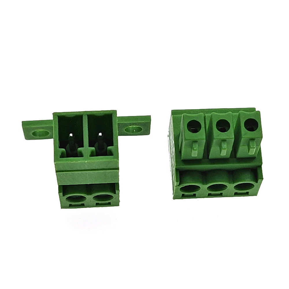 10PCS Pitch 3.81mm Aerial Butt Type Screw Terminal Block Connector With Installation Fixing Holes 2P-12P for 28-16AWG