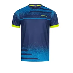 Men Table Tennis T-Shirt Undercurrent Pattern Men's Summer ventilate Badminton T-Shirt Table Tennis Short Sleeve Quick Dry Top