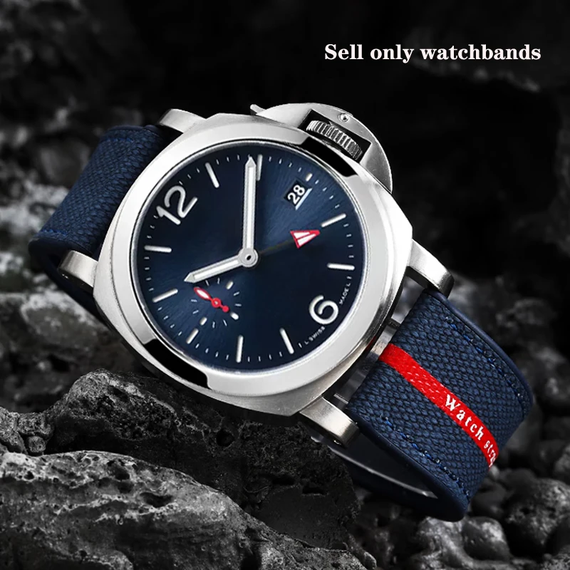 High Quality Rubber Strap for Panerai Submersible PAM 1391 PAM1565 Luna Rossa, Luminor 22mm24mm 26mm Men's Waterproof Watchbands