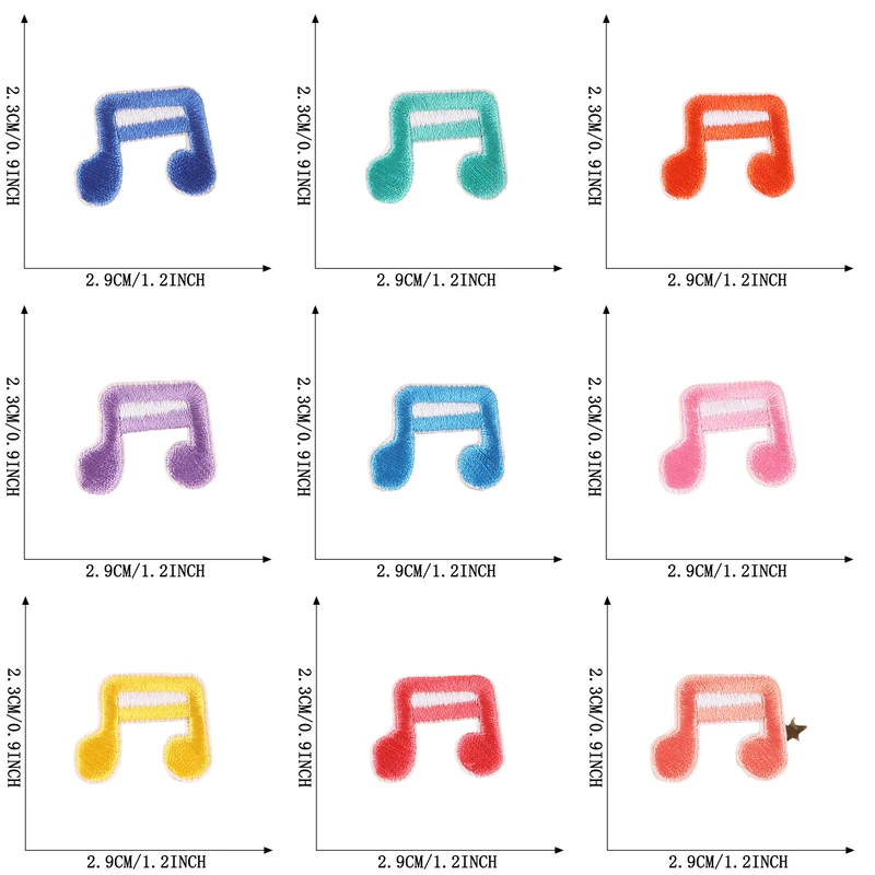 11 Stück Musik-Aufnäher zum Aufbügeln für Kleidung, viele bestickte Cartoon-Aufnäher, selbstklebende Aufnäher für Jacken, DIY-Aufnäher, Stoffaufnäher, Nähsticker – Detail 3