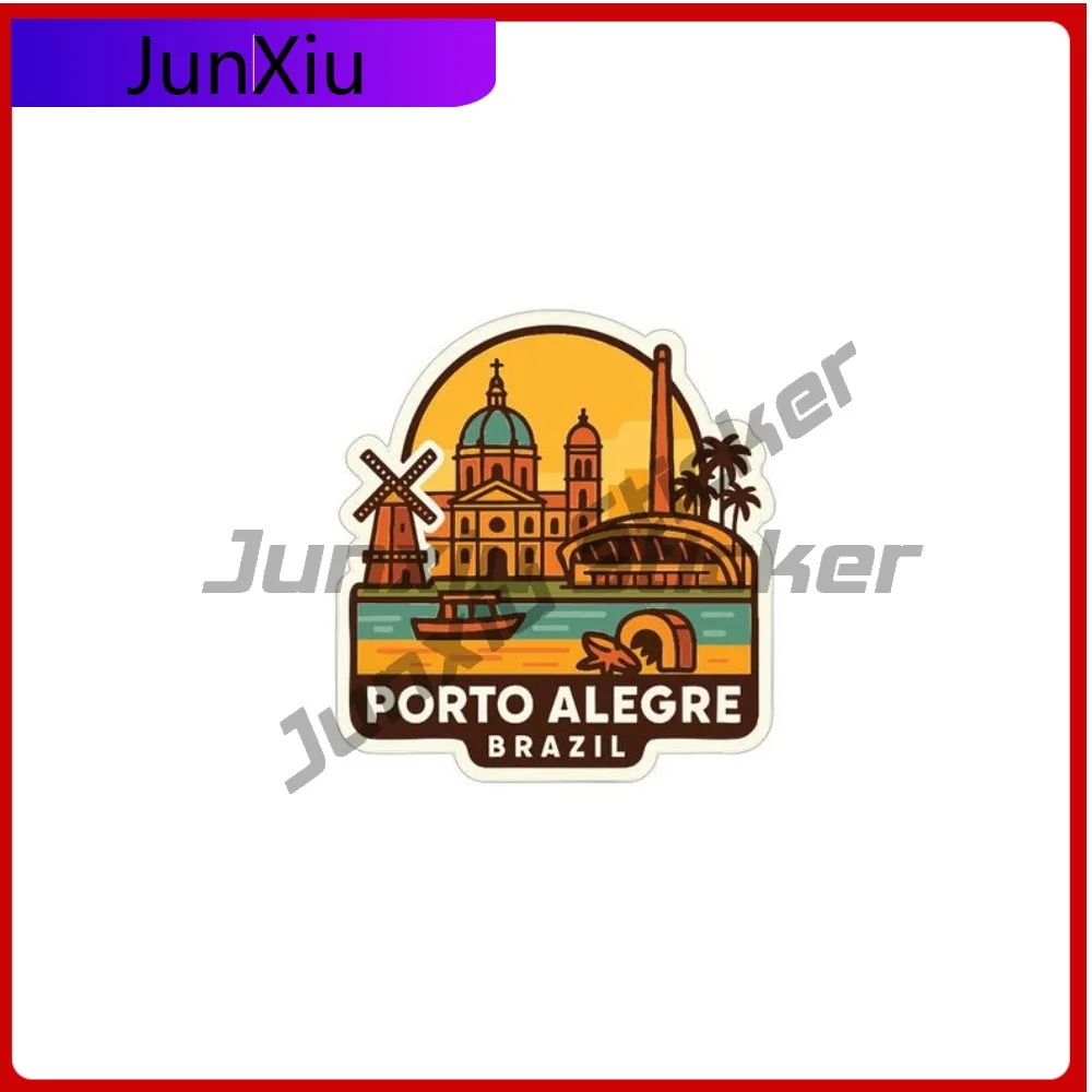 Porto Alegre Brazil City Sticker Travel Vinyl Decal Suv Bodywork Motocross Mountain Camper Decals Stickers For Car Side Sticker