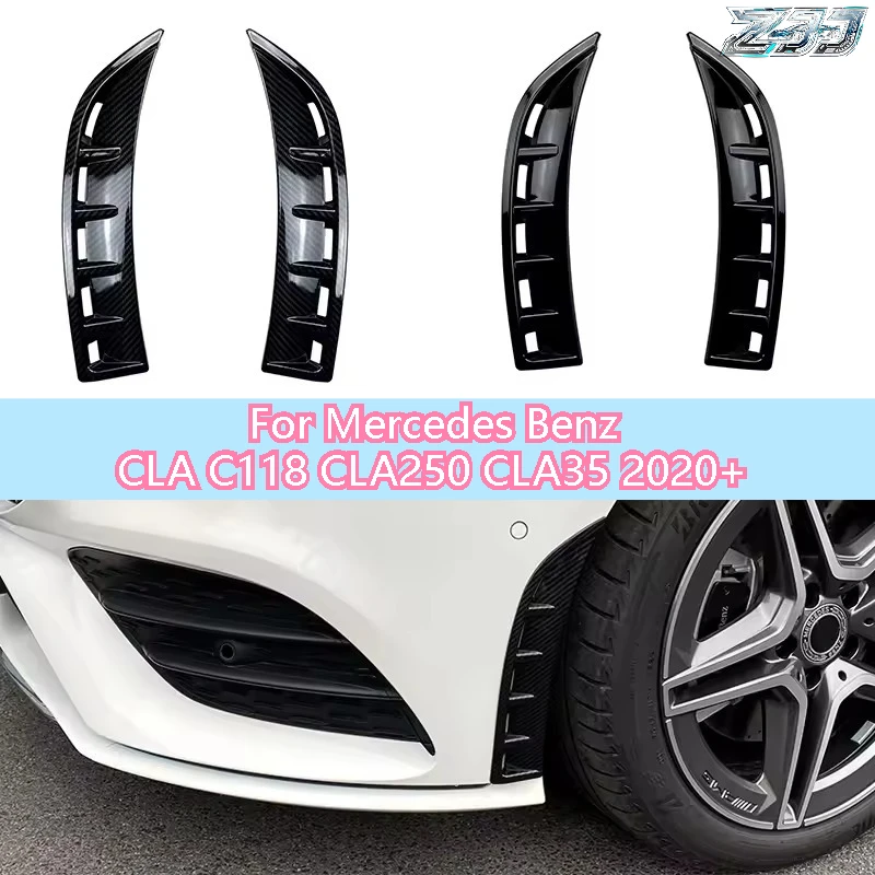 

Front Bumper Side Vent Trim Air Outlet Cover Canard For Mercedes Benz CLA C118 CLA35 CLA45 AMG 2020 2021 2022 2023+
