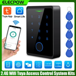 Kit sistema di controllo accessi Elecpow Tuya 2.4G Wifi tastiera per impronte digitali RFID impermeabile serratura magnetica per porta elettrica