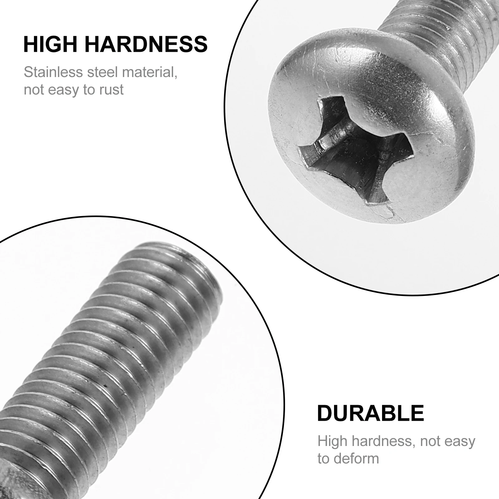 

20pcs Stainless Steel M8 Cross Recessed Pan Head Mounting Wall Fixing Screws Corrosion Resistant Universal Metric Thread