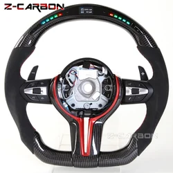 Carbon Fiber LED Steering Wheel For BMW F10 F20 F30 M2 M3 M4 M5 F80 F45 F42 Perforated Leather Racing Wheel Car Accessories