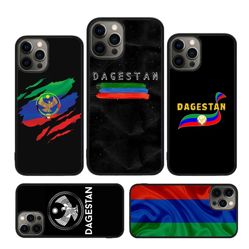 Dagestan National Flag Phone Case For iPhone 15 16 14 X XR XS 11 12 mini 13 Pro MAX Plus cover shell coque