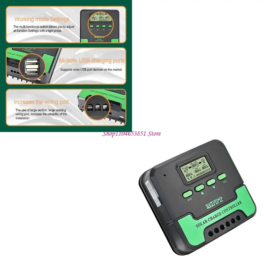 Advanced MPPT Technology Solar Controller 5V 3A USB Port 130mm Compactly Design For Renewable Energy Projects 