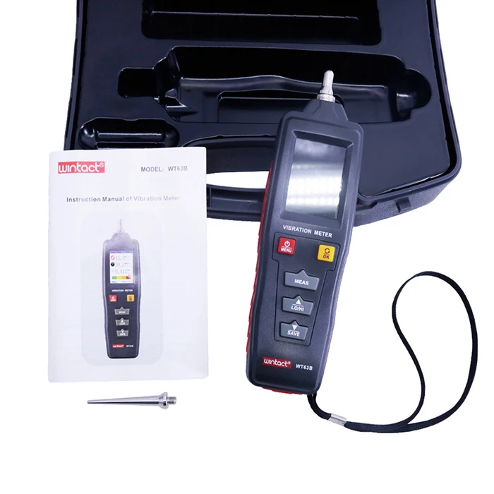 WT63B Trillingen Analyzer Kleuren LCD Digitale Trillingsmeter Draaien Acceleratie Snelheid Verplaatsing Hoge Lage Frequentie Tester