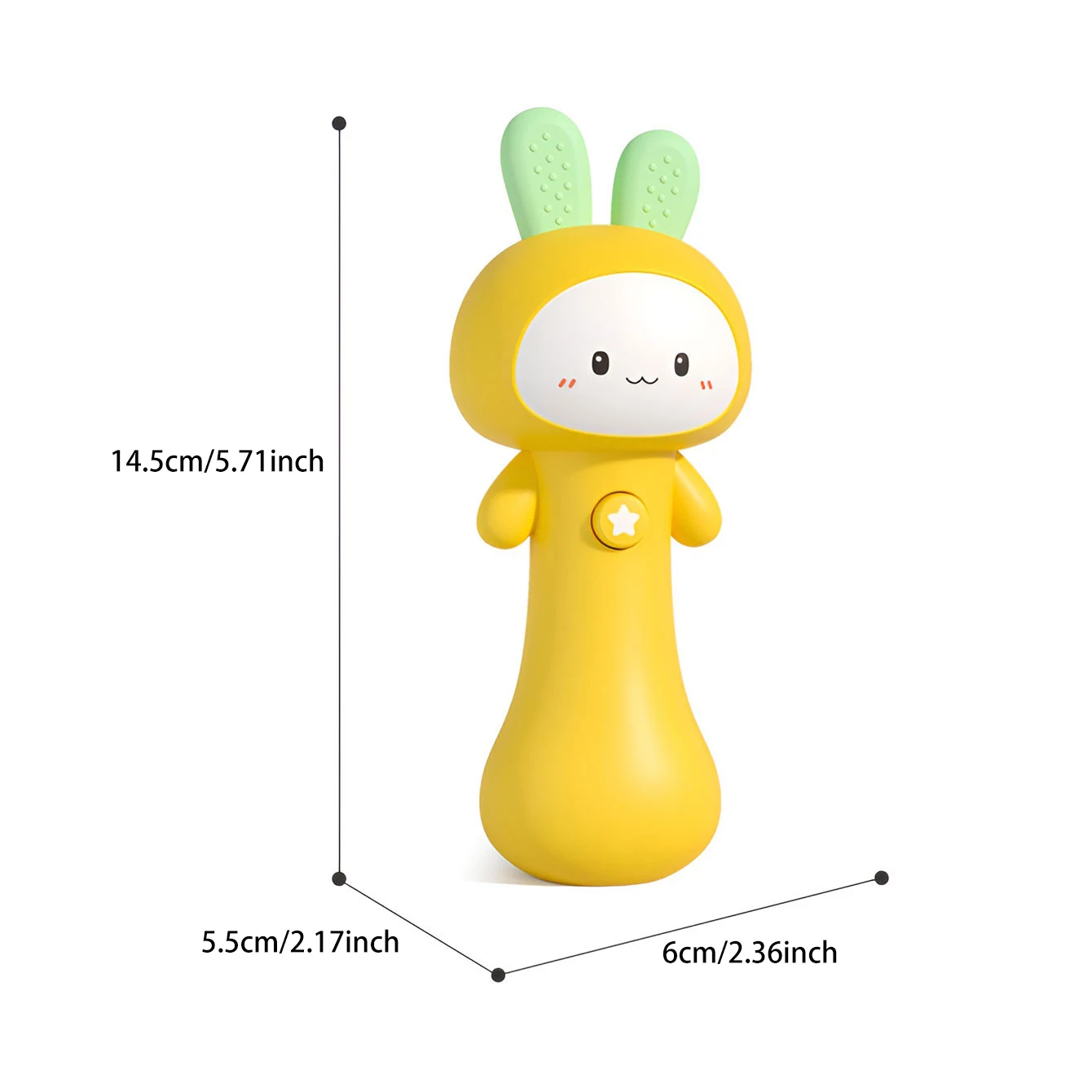Infant-friendly Cartoon Rabbit Music Toy With Cute Design, Multiple Playing Methods, Sound And Light Music, And Rattle Toy.