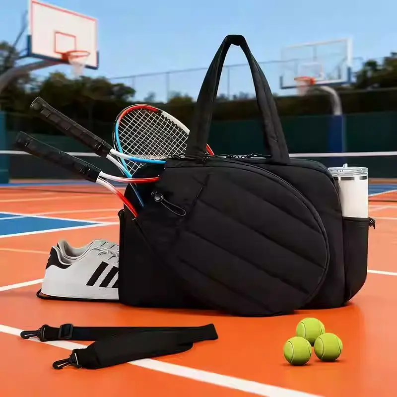 

Tennis Rackets Bag Large Capacity Storage Outdoor Travel Sports Training Commuting Shoulder Bags Badminton Pickleball Handbag