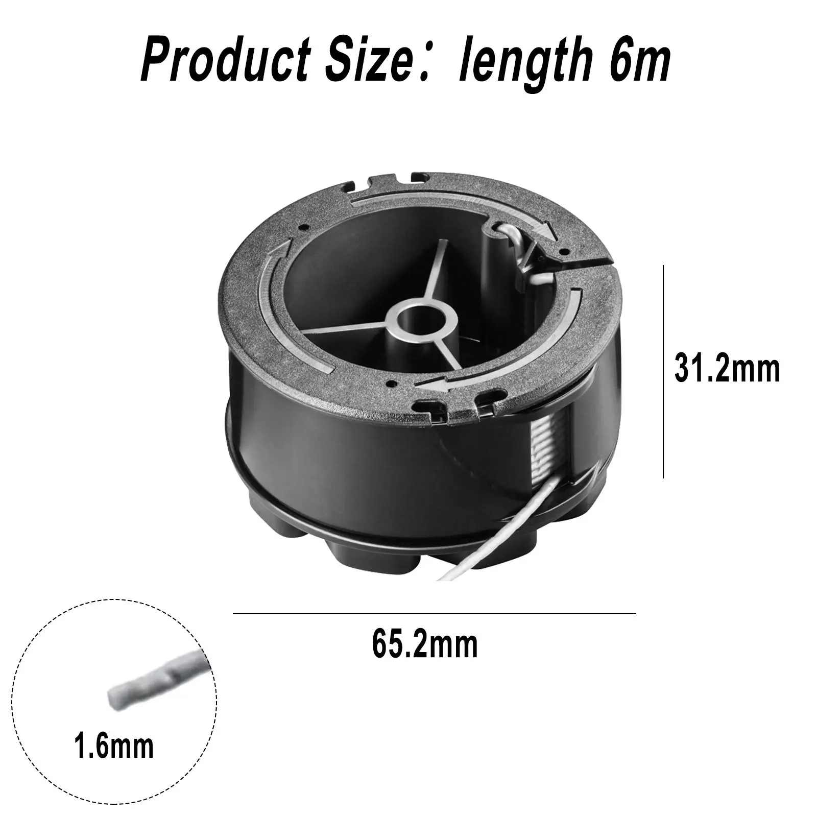 Carrete de nailon de 3 piezas para Bosch Line, Universal grasscut F016800570, accesorios de repuesto para cortacésped