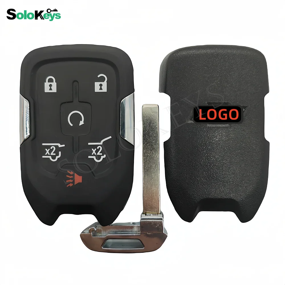 SOLOKEYS 13508278 13591396 FCCID:HYQ1AA HYQ1EA  For Chevrolet GMC Terrain For GMC Acadia Car Smart Remote Key Shell With LOGO