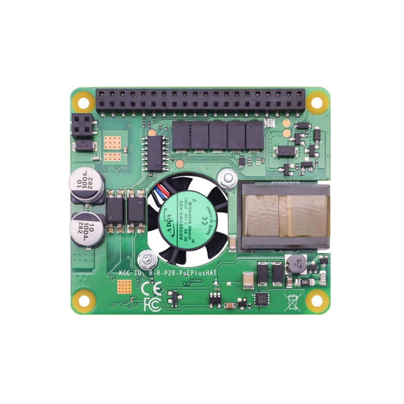 RASPBERRY-Placa adicional oficial de alimentação sobre Ethernet, Pi PoE + chapéu, Raspberry Pi 4, 3B +