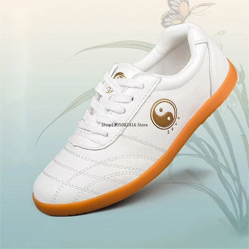 الرجال النساء الجلود تاي تشي أحذية عدم الانزلاق أكسفورد أسفل أحذية الكونغ فو منخفضة أعلى فنون الدفاع عن النفس أحذية تدريب التايكوندو أحذية رياضية #2