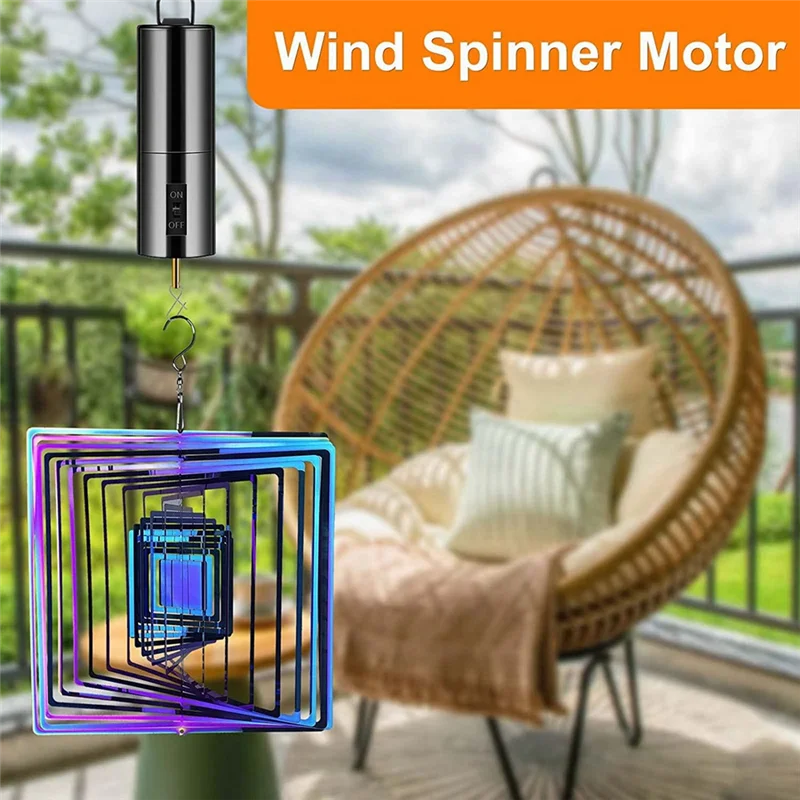 Vent Spinner Motor Face Display, à piles, rotatif, multi-usages, décor de cour, 4 pièces
