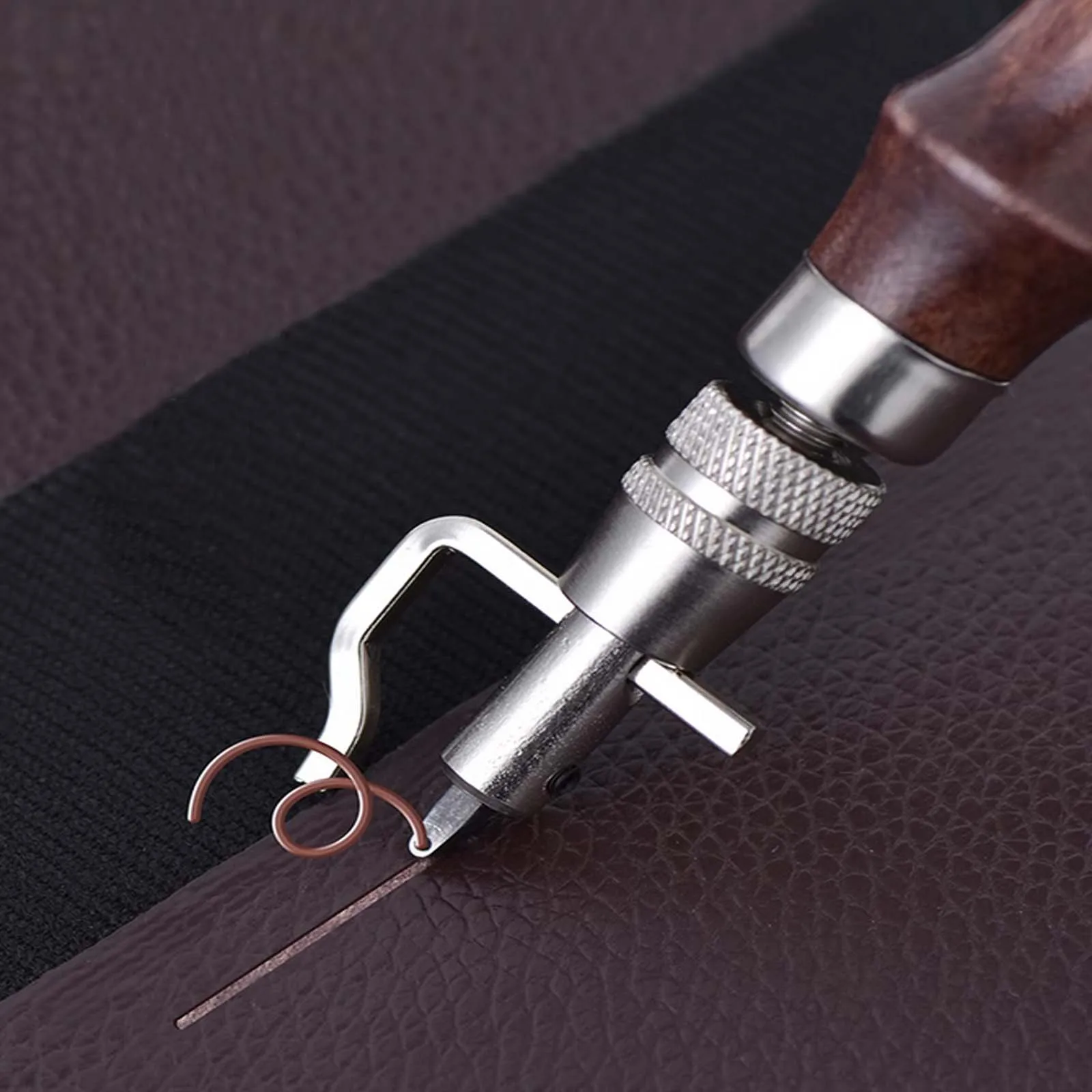 

7pcs Multifunctional Leather Stitching Grooving Tools, 1.5-20mm Adjustable Width Edger Beveler for Leather Carving Cutting