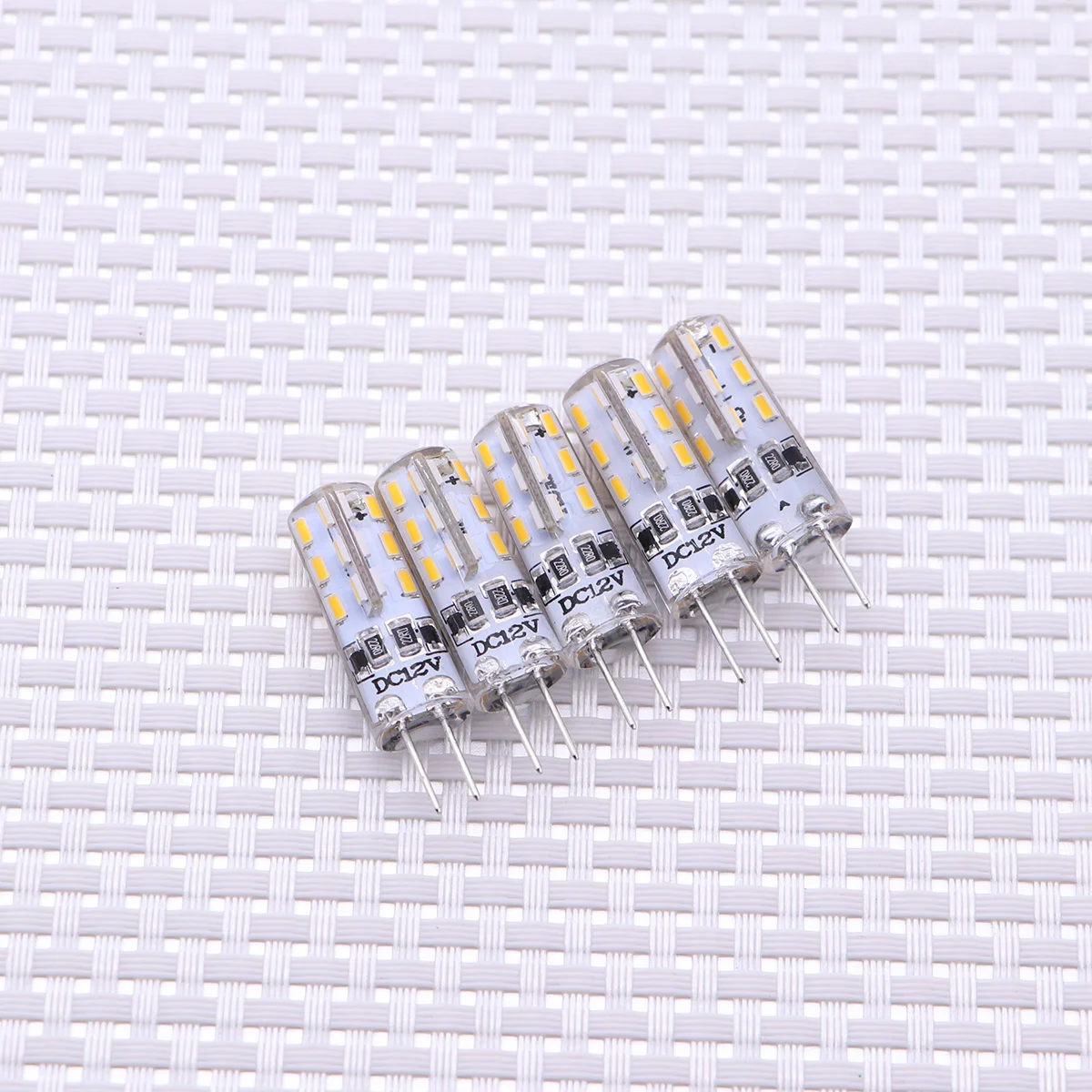 

5Pcs LED Light Bulb G4 1.5W DC12V 3014 Smd Warm White 105Lm High Efficiency Lamp for Cabinet Lighting