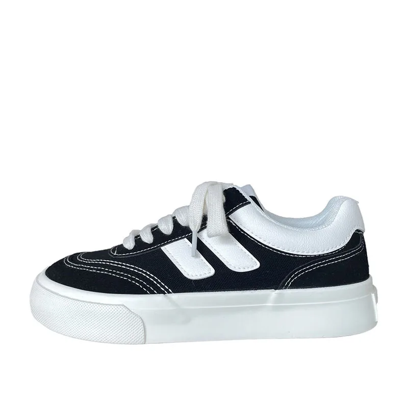 Spring and autumn new niche canvas shoes women retro board shoes color soft bottom port wind small white shoes