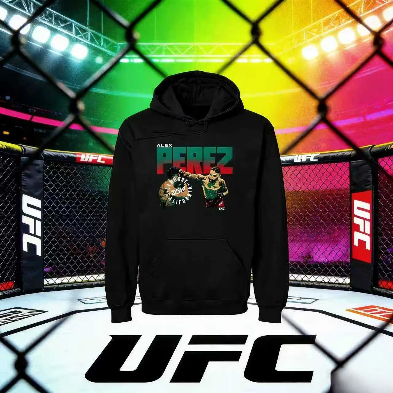 

Толстовка UFC Player Alex Perez's Theme 2025-26, осень/зима, свободная повседневная толстовка из чистого хлопка с принтом для мужчин и женщин
