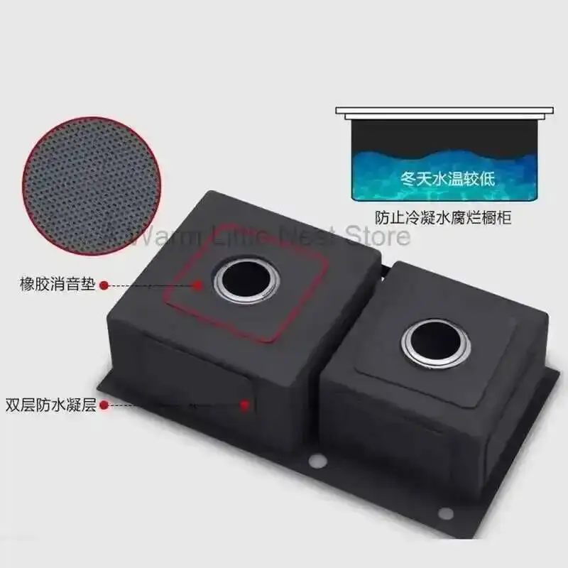 

Thickened Kitchen Sinks Modern Stainless Steel Furniture Household Sink 304 Hand Double Trough Sinks Under Kitchen Sink