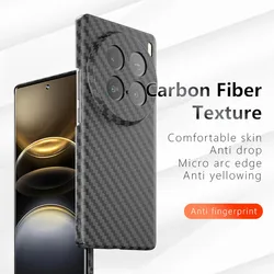 For Vivo X100 Ultra / X100s Pro / X100s / X100 Case ELVEV Ultra-thin Carbon Fiber Pattern Hard PC Lens Protection Back Shell