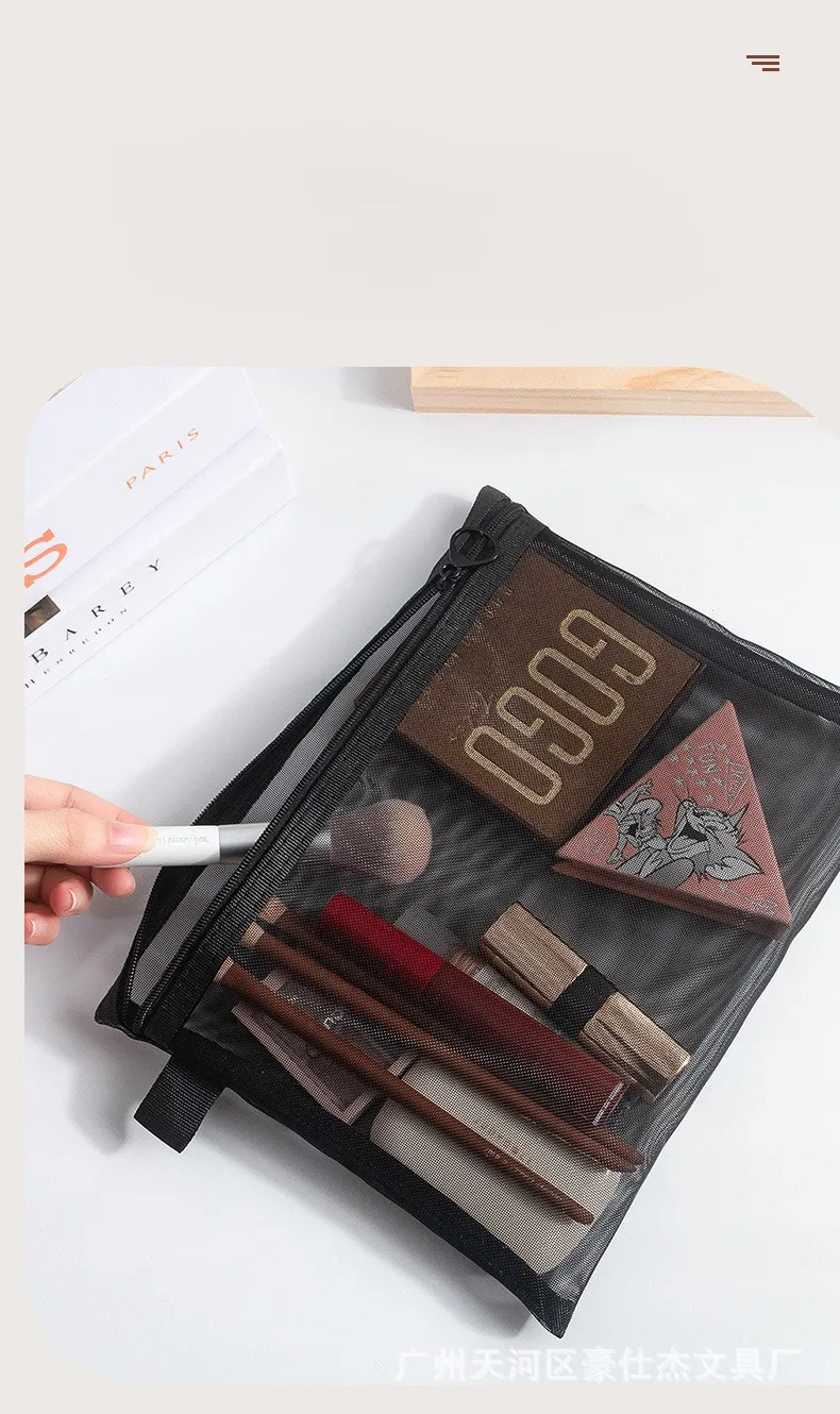 المرأة شبكة حقيبة مستحضرات التجميل السفر تخزين حقيبة مستحضرات تجميل المنظم الإناث يشكلون الحقيبة المحمولة صغيرة كبيرة أدوات الزينة الجمال #2