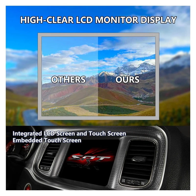 8.4In LCD Monitor Touch-Screen, Radio Navigation Replacement For Jeep Dodge RAM Chrysler 2020-2023 TDO-XGA084 68388570AB