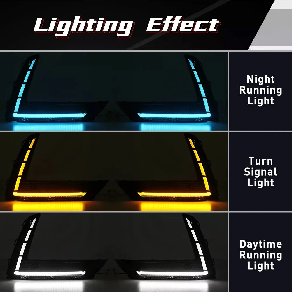 

2pcs Daytime Running Light Daytime Running Strip Lights Kit Clearance Light for Truck SUV Car