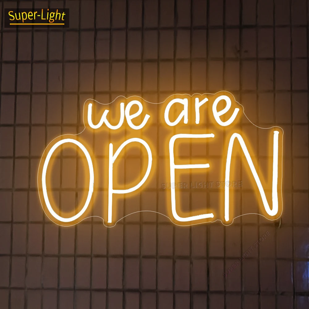 We're Open Sign Neon Open Sign Open Outdoor Sign For Business Open Sign Led Lights We Are Open Sign Custom Open Neon Sign