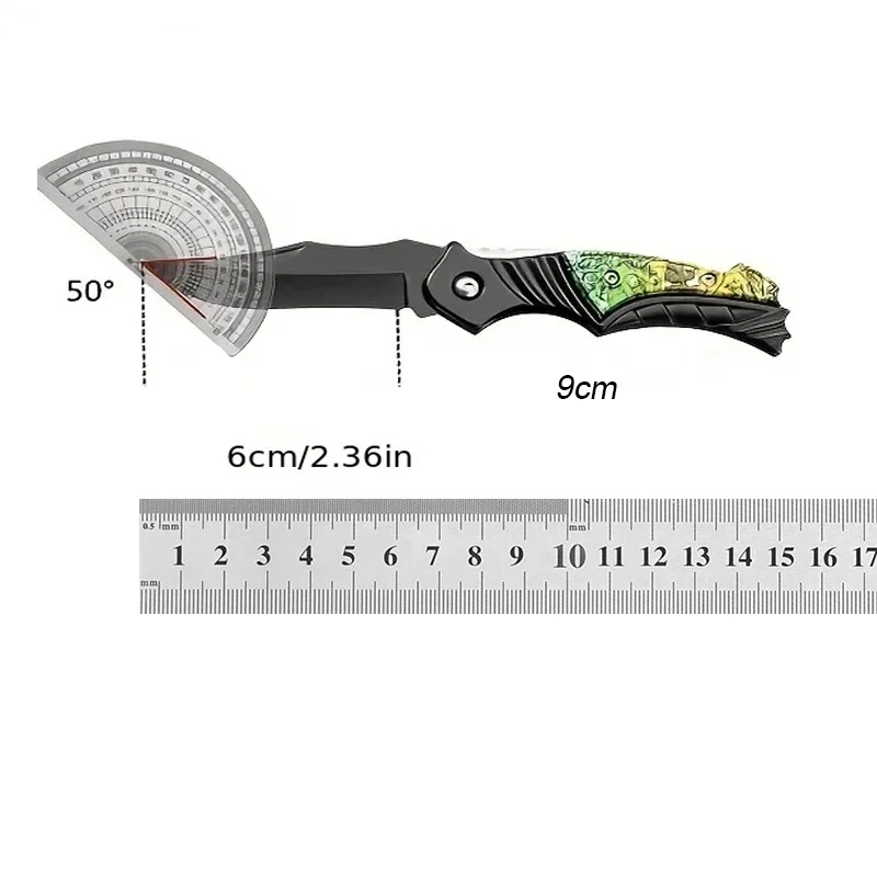 PLYS Stainless Steel Folding Knife High Hardness Fruit Knife Lightweight PP Handle Small Knife for Cutting Fishing Accessories