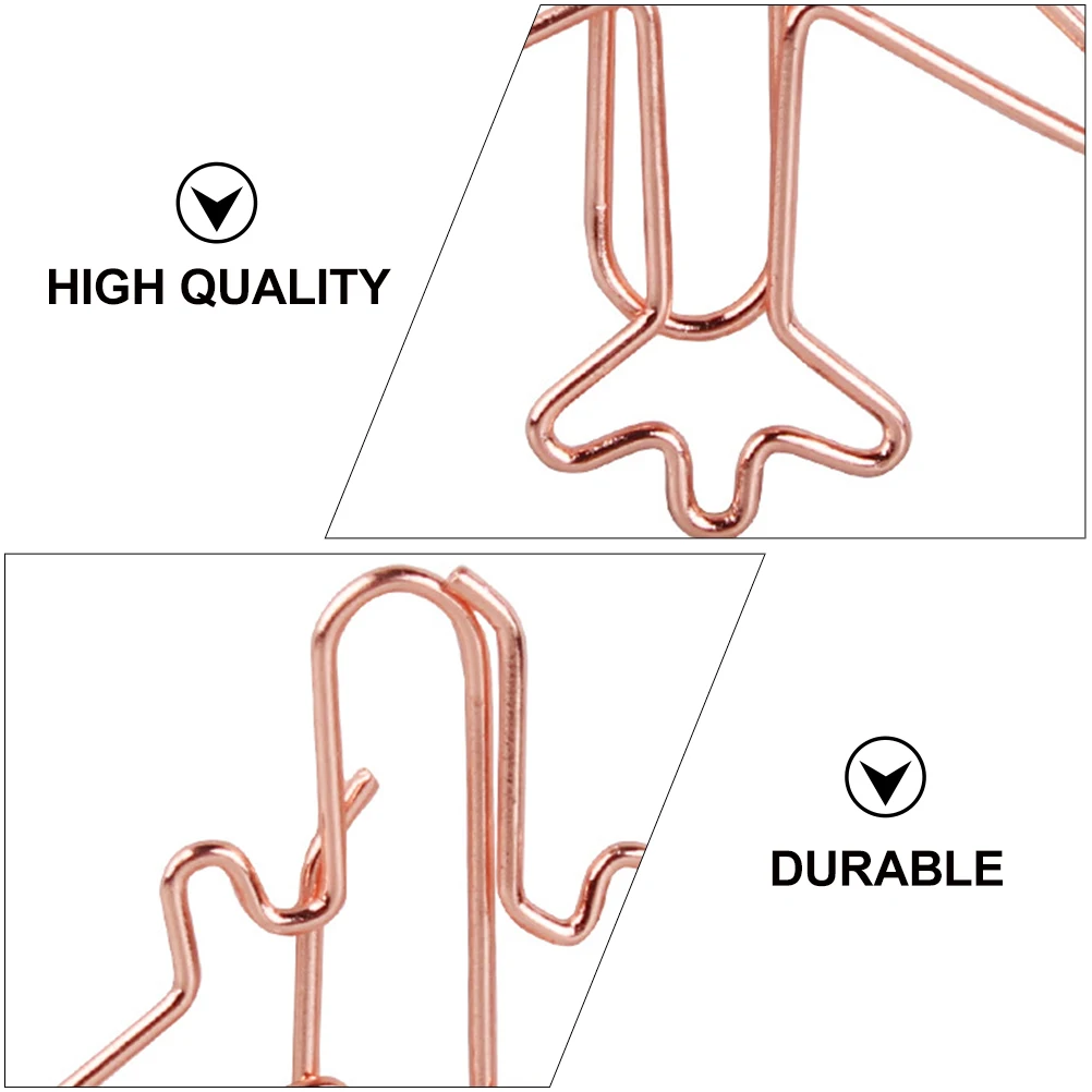 24 Pcs Creative Paperclip Plane Paperclips Airplane Bookmarks Shaped Cartoon