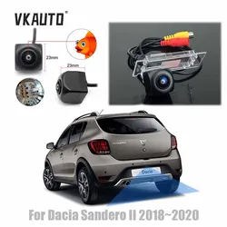 Vkauto Fish Eye Rear View Camera For Dacia Sandero II Face-lift 2018 2019 2020 HD CCD Night Vision Backup Reverse Parking Camera
