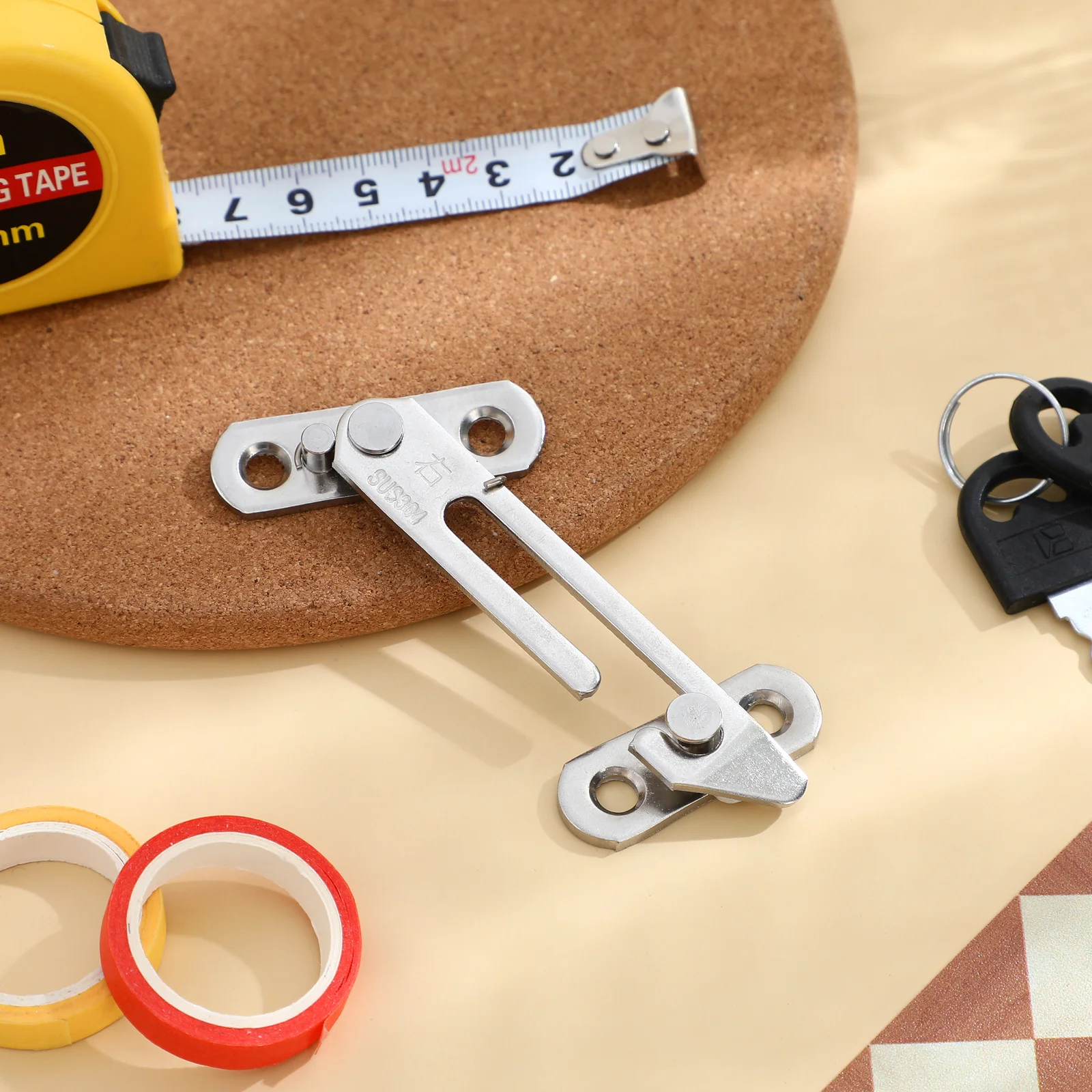

1Set Window Safety Lock Stainless Steel Sliding Window Restrictor Locks Child Security Limit Opening Distance Prevent Damage