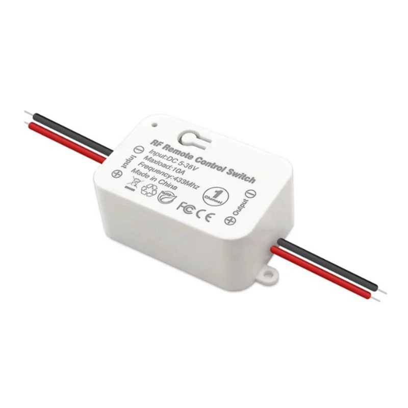 433Mhz Wireless Remote Control Switch DC 6V 12V 24V 30V 36V 10A Mini RF Relay Receiver For Pumps Light LED Fan