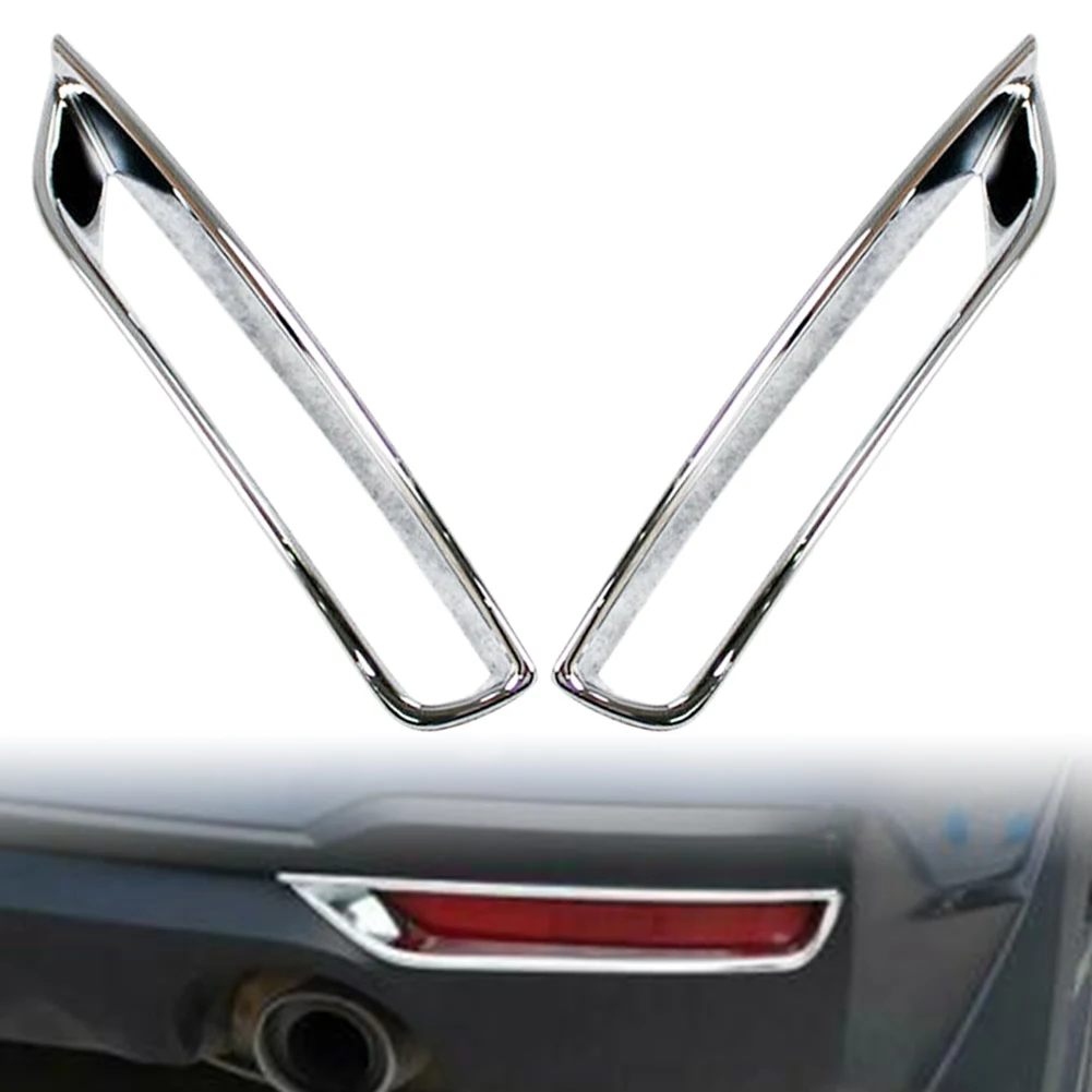 ABS Chrome Fog Light Lamp Trunk Strip Cup Molding Cover Trim For Subaru Forester 2013 2014 2015 2016 2017 2018